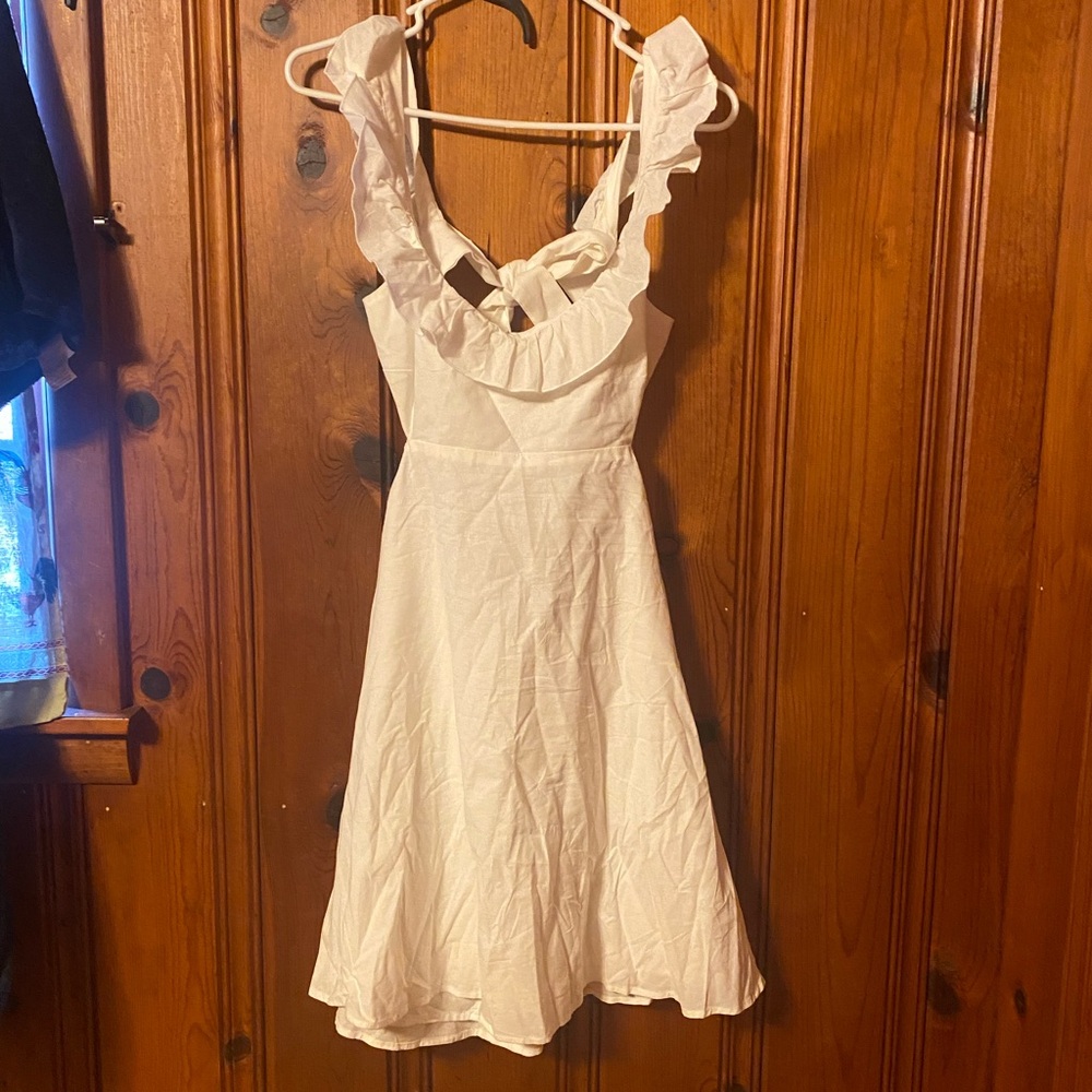 Petal & Pup Cream Ruffled Tiered Sundress for Wedding Guest‎